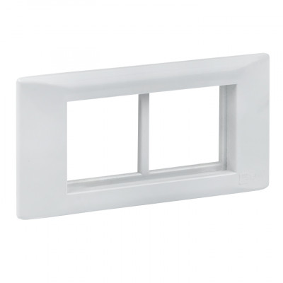 Фотография Рамка+суппорт 4 модуля (2 поста) для парапетного кабельного канала EKF C-Line, артикул sup-4-105-50