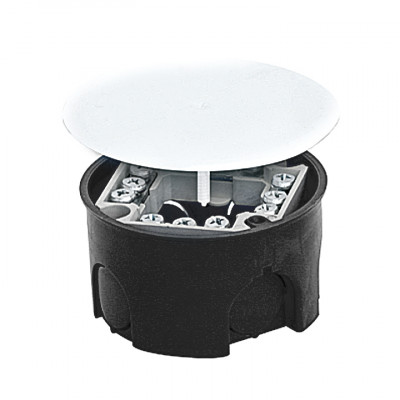 Фотография Коробка распаячная КМТ-010-019 для подштукатурного монтажа с клеммником и крышкой (74х42) EKF PROxima, артикул plc-kmt-010-019