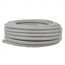 Труба гофрированная ПВХ с протяжкой d20 мм (25 м) серая EKF-Plast
