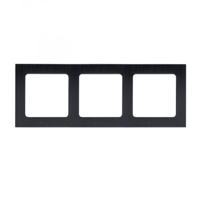 Фотография Стокгольм Рамка 3-местная металлическая черная  EKF PROxima, артикул EZM-G-304-10
