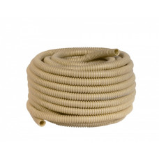 Труба гофрированная ПВХ с протяжкой d20 мм (25 м) светлое дерево EKF-Plast