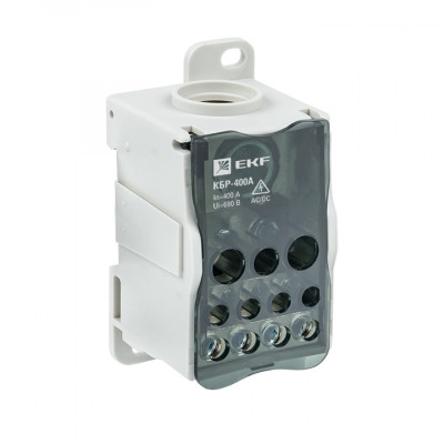 Фотография Блок распределительный КБР на DIN-рейку и монтажную панель 400A EKF PROxima, артикул plc-kbr400