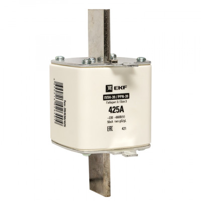 Фотография Плавкая вставка ППН-39 630/425А габарит 3 EKF PROxima, артикул fus-39/630/425