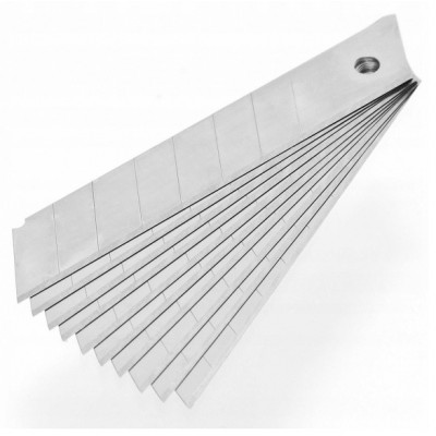 Фотография Набор сменных лезвий 18 мм СМ-30 (10 шт, SK4, 13 сегментов) EKF Expert, артикул cm-s30