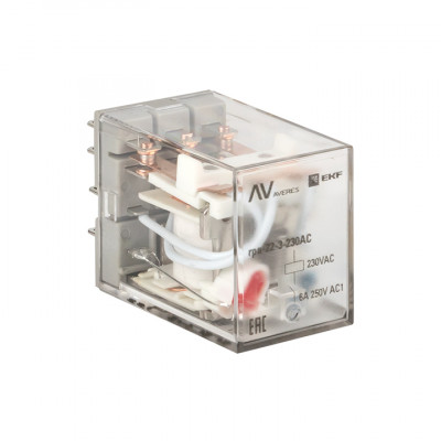 Фотография Реле промежуточное RPA 22/3 6A 230В AC EKF AVERES, артикул rpa-22-3-230AC