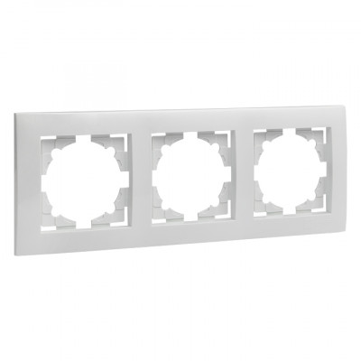 Фотография Валенсия рамка 3-местная белая EKF PROxima, артикул EWM-G-303-10