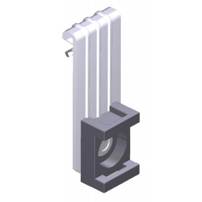 Фотография Вертикальный балочный зажим 1-5 мм под нейлоновую стяжку EKF, артикул VBZ1-5-S