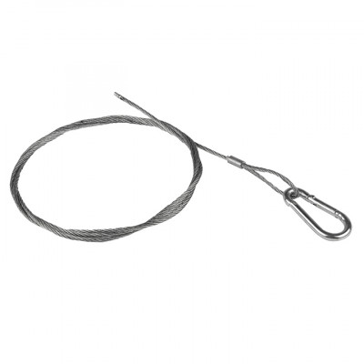 Фотография Трос стальной с карабином L=2 М (2 мм) EKF, артикул trk-2