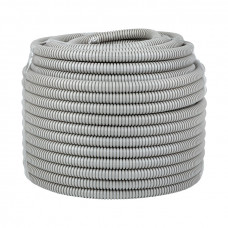 Труба гофрированная ПВХ с протяжкой d16 мм (50 м) серая EKF-Plast