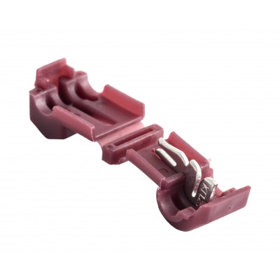 Фотография Ответвитель прокалывающий  ОВ-T 1  0.25-1.0 мм2 красный (5шт) EKF PROxima, артикул plc-ovt-0.25-1.0r