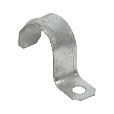 Фотография Скоба металлическая однолапковая d25-26 мм (10 шт) EKF PROxima, артикул sm-1-25-26-r