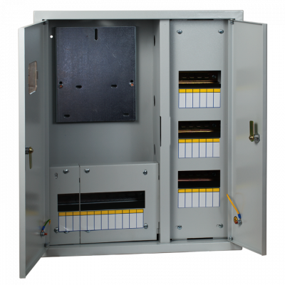 Фотография Щит учетно-распред. встраиваемый ЩУРв 3/30 двухдверный (620х530х165) IP31 EKF PROxima, артикул mb13-3/30-2