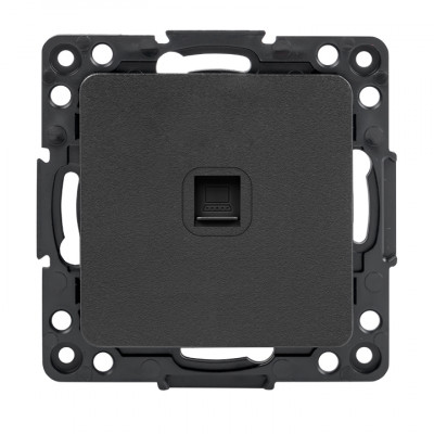 Фотография Стокгольм Механизм Розетки RJ-45 1-местной черный EKF PROxima, артикул EZK01-035-10