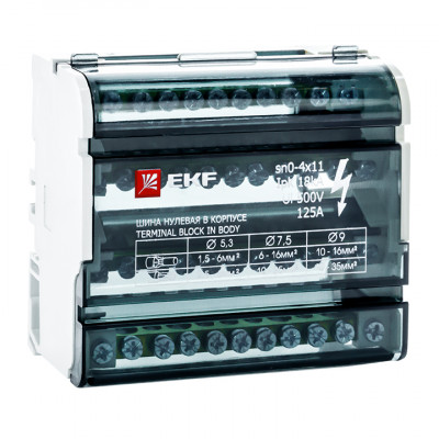 Фотография Шина нулевая в корпусе (4х11) EKF PROxima, артикул sn0-4x11