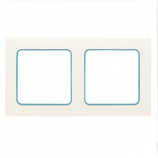 Стокгольм Рамка 2-местная белая с линией цвета синий EKF PROxima