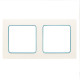 Фотография Стокгольм Рамка 2-местная белая с линией цвета синий EKF PROxima, артикул EXM-G-305-30