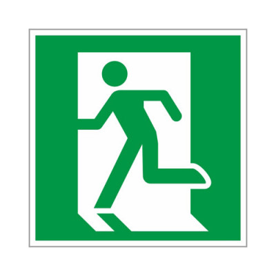 Фотография Знак Выход здесь (левосторонний) 200х200мм EKF PROxima, артикул an-5-01