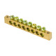 Фотография Шина PEN ноль-земля (8х12мм) 8 отверстий латунь крепеж по краям EKF PROxima, артикул sn0-125-8-k