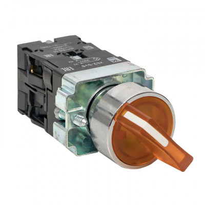 Фотография Переключатель BD21 2P c желтой подстветкой 24В NO EKF PROxima, артикул xb2-bk21-y-24