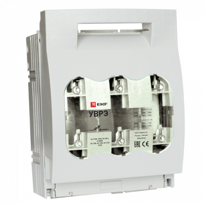 Фотография Выключатель-разъединитель УВРЭ 160А откидного типа под предохранители ППН (габ.00) EKF PROxima, артикул uvre-160