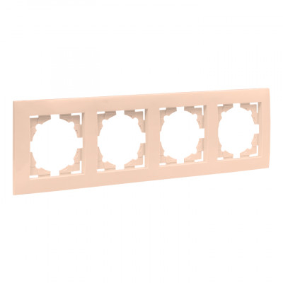 Фотография Валенсия рамка 4-местная кремовая EKF PROxima, артикул EWM-G-304-20