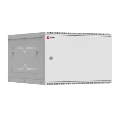 Фотография Шкаф телекоммуникационный настенный разборный 6U (600х650) дверь металл, Astra серия EKF PROxima, артикул ITB6M650D