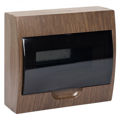 Фотография Щит распределительный навесной ЩРН-П-10 темное дерево IP41 EKF PROxima, артикул pb40-n-10-dark