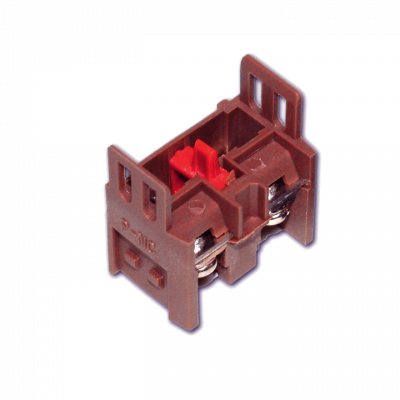 Фотография Контакт дополнительный для светосигнальной арматуры NC бордовый EKF PROxima, артикул pbn-01-r