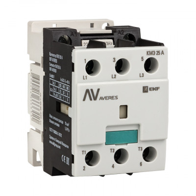 Фотография Контактор КМЭ 30А 400В АС EKF AVERES, артикул ctr-s-30-00-400-av