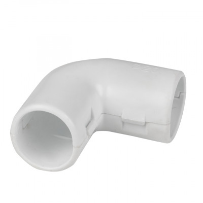 Фотография Угол 90 соединительный для трубы 25 мм (5 шт) белый EKF-Plast, артикул ug-t-25w-r
