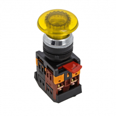 Кнопка AELA-22 желтая с подсветкой NO+NC 24В EKF PROxima