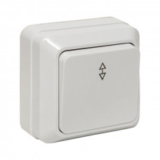 Рим Выключатель проходной 1-клавишный 10А белый EKF