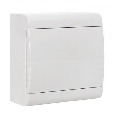 Фотография Щит распределительный ЩРН-П-8 (пром. упаковка) белая дверца IP41 EKF Basic, артикул pb-n-8w-bas