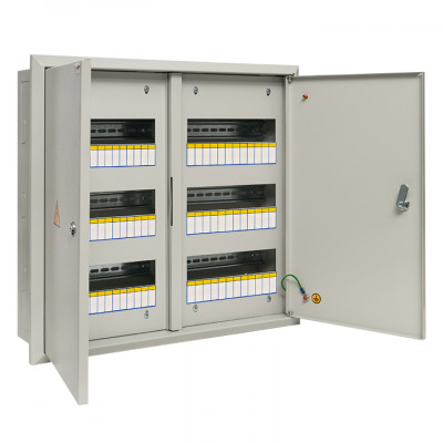 Фотография Щит распред. встраиваемый ЩРВ-72 двухдверный (520х605х120) IP31 EKF PROxima, артикул mb11-72