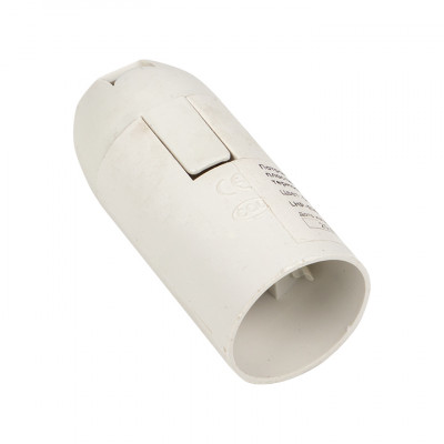 Фотография Патрон Е14 пластиковый подвесной термостойкий пластик бел. EKF PROxima, артикул LHP-E14-s