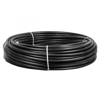 Фотография Труба гладкая ПНД жесткая d20 мм (100 м) черная EKF-Plast, артикул tpndg-20