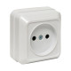 Фотография Рим Розетка 1-местная 10А без заземления керам. белая EKF, артикул ENR10-022-10C