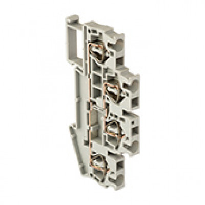 Фотография Колодка клеммная пружинная двойная JXB-ST-2.5 24А серая EKF PROxima, артикул plc-jxb-st-2.5-4-2