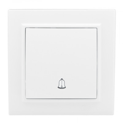Фотография Кнопка звонка  СП, Минск, 10А, белый EKF, артикул ERV10-026-10