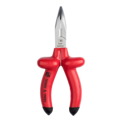 Фотография Длинногубцы изогнутые Master 160 мм 1000В EKF Basic, артикул dgi-160-mas-in