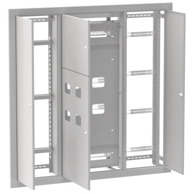 Фотография Устройство этажное распределительное встроенное типа УЭРВ 4 кв. EKF Basic 1300х1300х150, артикул uerv-4-1300-1300