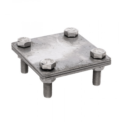 Фотография Зажим полоса 40 - полоса 40 (3 пластины 70x70мм) Ni EKF PROxima, артикул lp-g3105-ni