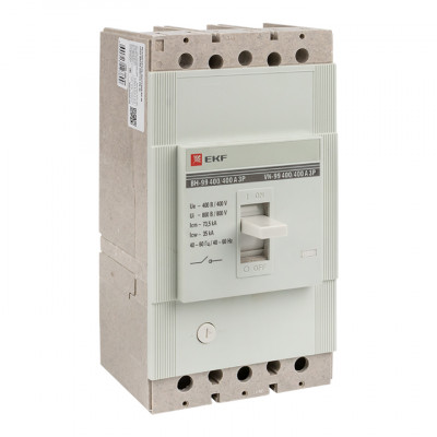 Фотография Выключатель нагрузки ВН-99 400/400А 3P EKF PROxima, артикул sl99-400-400