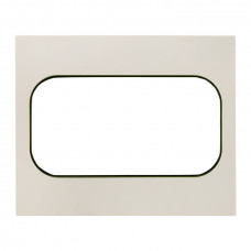 Стокгольм Рамка для розетки 2-местная белая с  линией цвета черный  EKF PROxima