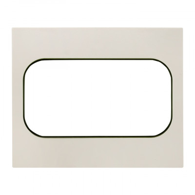 Фотография Стокгольм Рамка для розетки 2-местная белая с  линией цвета черный  EKF PROxima, артикул EYM-G-303-20