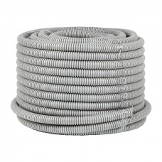 Труба гофрированная ПВХ с протяжкой d20 мм (50 м) серая EKF-Plast
