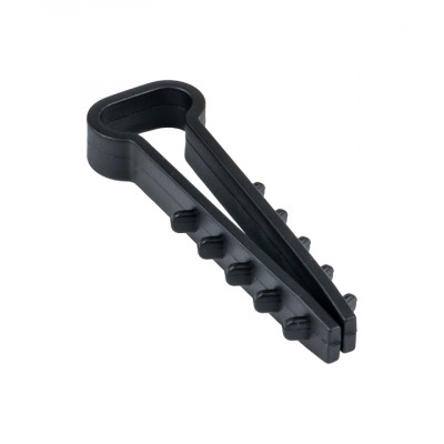 Фотография Дюбель-хомут (5х10 мм) для плоского кабеля черный (10 шт.) EKF PROxima, артикул plc-cd-5x10b-r