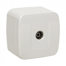 Минск Розетка TV 1-местная ОП 75Ом  5-862МГц белая  EKF Basic