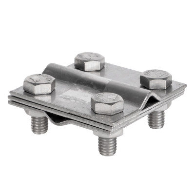 Фотография Зажим крестовидный прут-прут (3 пластины 57x57мм) Ni EKF PROxima, артикул lp-55758-ni