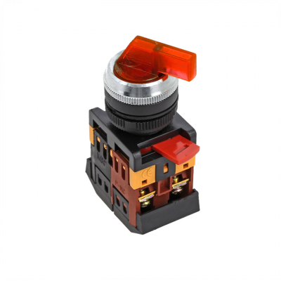 Фотография Переключатель ANLC-22 2P красный с подсветкой 220В NO+NC EKF PROxima, артикул psw-anlc-2p-r-220